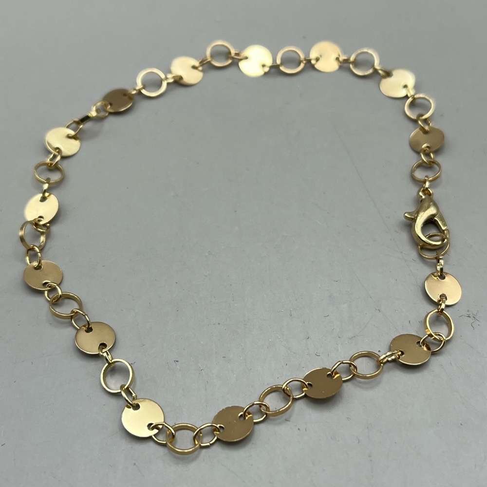 Elegant Dainty Gold Disc Chain Anklet -Minimalist Ankle Bracelet